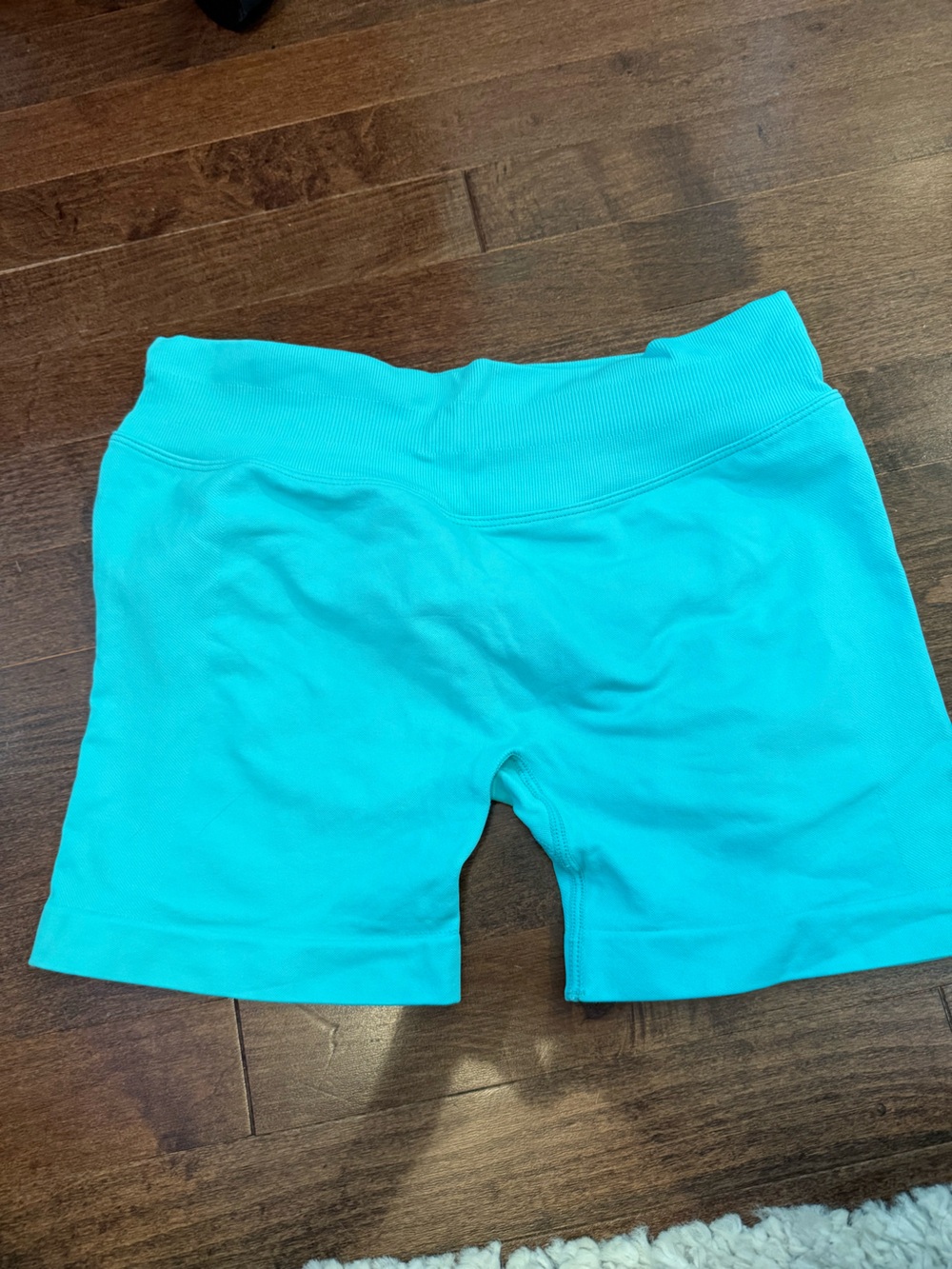 Teal workout shorts